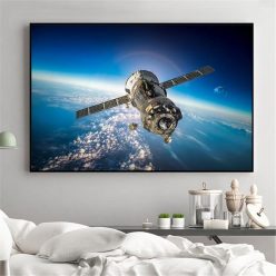 Galaxy Stars Astronaut Planet Hole Space Canvas Painting Universe Earth Meteorite Posters and Prints Wall Picture for Home Decor