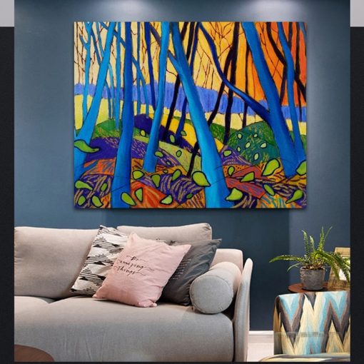 Winter Trees By David Hockney Canvas Painting Modern Abstrcat Prints and Posters Wall Art Pictures for Living Room Home Decor