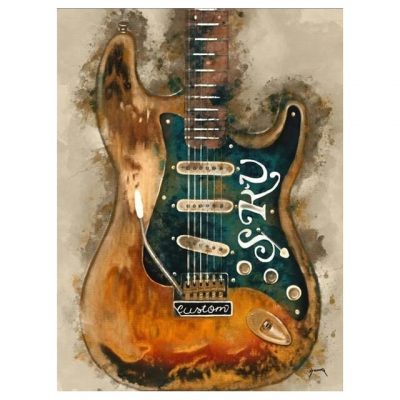 Canvas Painting Rock Guitar High Quality Graffiti Wall Art Posters Prints Nordic Style Picture for Living Room Home Decoration