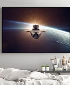 Galaxy Stars Astronaut Planet Hole Space Canvas Painting Universe Earth Meteorite Posters and Prints Wall Picture for Home Decor