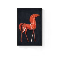 Abstract Canvas Painting Horse Art Black Orange Poster Fashion Wall Art Prints Posters Pictures for Living Room Art Canvas Decor