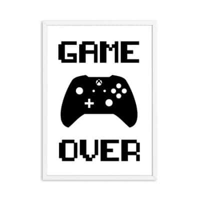 Unique and Funny Quotes "Gamer" , Picture Printed on Canvas