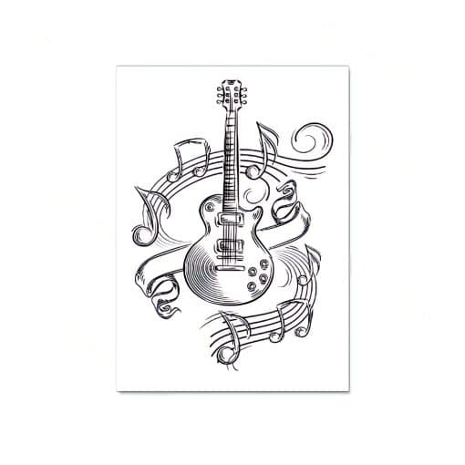 Music Symbol Treble and Bass Art Printed on Canvas - Image 2