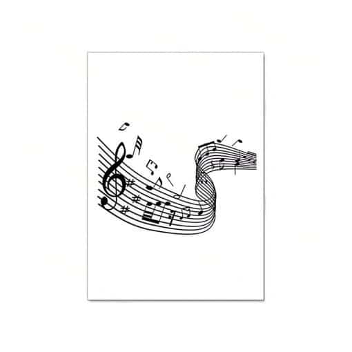 Music Symbol Treble and Bass Art Printed on Canvas - Image 3