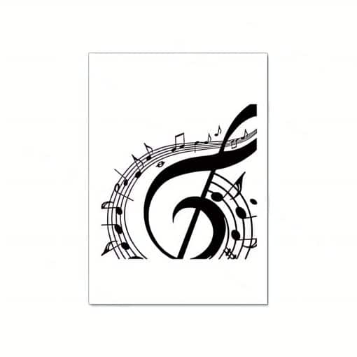 Music Symbol Treble and Bass Art Printed on Canvas - Image 4
