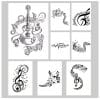 Music Symbol Treble and Bass Art Printed on Canvas