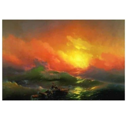 The Ninth Wave Painting by Ivan Aivazovsky Printed on Canvas - Image 2