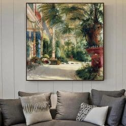 The Palm House by Carl Blechen Printed on Canvas