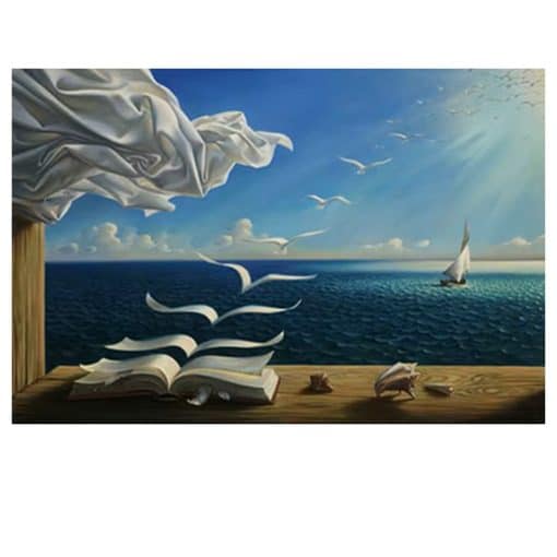 Salvador Dali and Others with Great Surrealism Paintings Printed on Canvas - Image 2