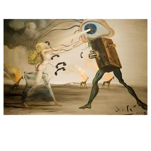 Salvador Dali and Others with Great Surrealism Paintings Printed on Canvas - Image 9