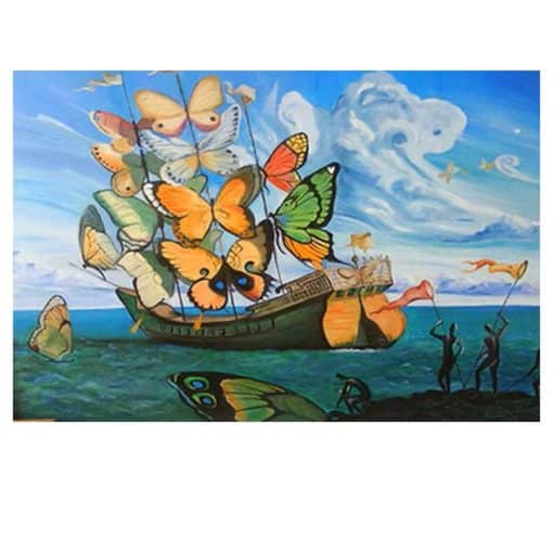 Salvador Dali and Others with Great Surrealism Paintings Printed on Canvas - Image 12