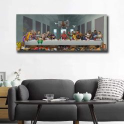 Basketball Players Last Supper Painting Printed on Canvas