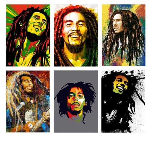 Bob Marley Singer Canvas Poster and Cuadros Printed on Canvas - Image 2