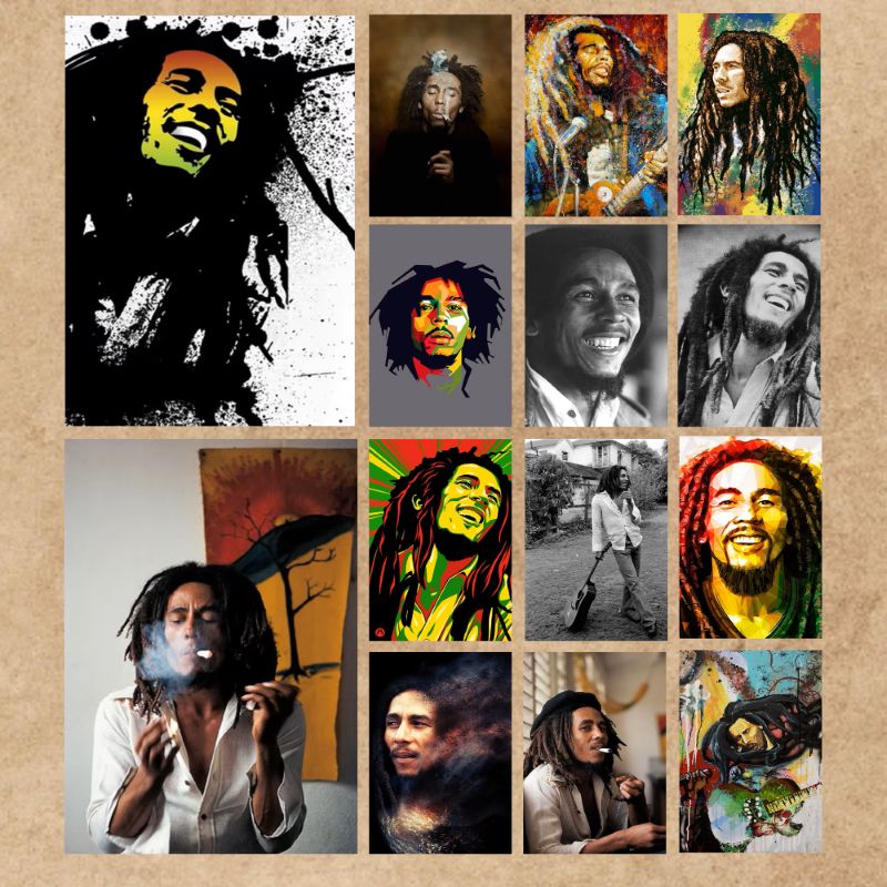 Bob Marley Singer Canvas Poster and Cuadros Printed on Canvas