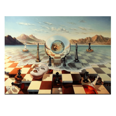 Chess Mask On Sea