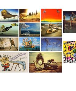 Salvador Dali and Others with Great Surrealism Paintings Printed on Canvas