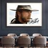 Signed Photo with Clint Eastwood Printed on Canvas