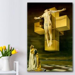 Crucifixion Corpus Hypercubus Painting by Salvador Dalí