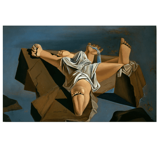 Figure on The Rocks Painting by Salvador Dali