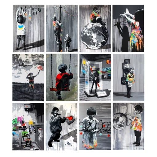 Pop Street Graffiti Art Paintings Printed on Canvas