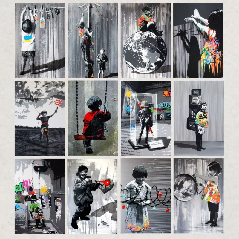 Pop Street Graffiti Art Paintings Printed on Canvas