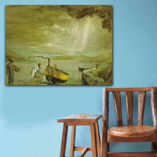 The Angel of Port Lligat by Salvador Dali Painting Printed on Canvas - Image 2