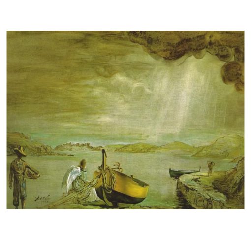 The Angel of Port Lligat by Salvador Dali Painting Printed on Canvas - Image 4