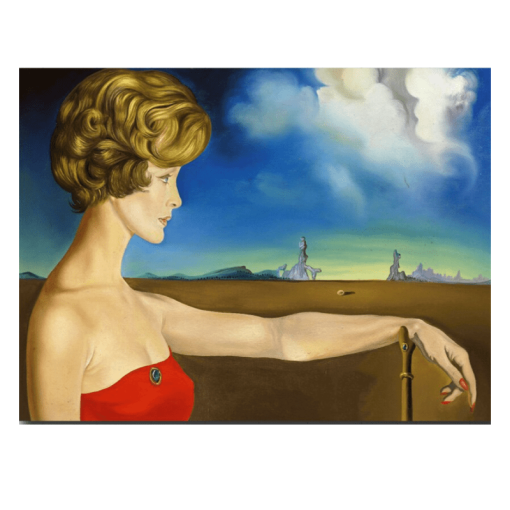 Young Woman in a Landscape by Salvador Dalí Printed on Canvas - Image 2