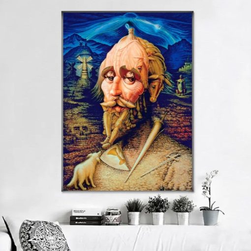 Don Quixote Abstract Oil Painting Printed on Canvas - Image 6