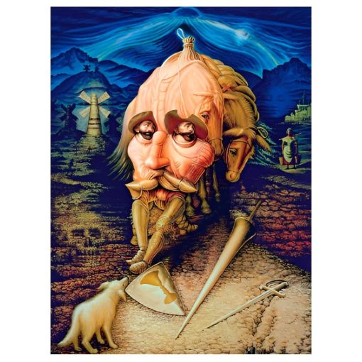 Don Quixote Abstract Oil Painting Printed on Canvas - Image 4