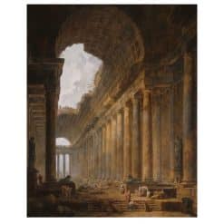 F The Old Temple by Hubert Robert painted 1788