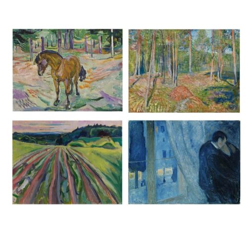 Four Famous Paintings by Edvard Munch