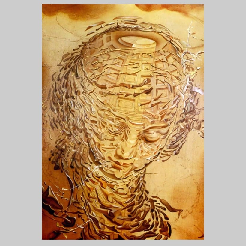 Raphaelesque Head Exploding by Salvador Dali 1951