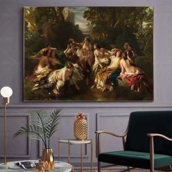 Florinda by Franz Winterhalter Palace Girls Bathe In Garden