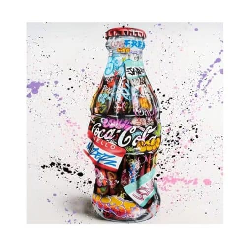 Hamburger and Coke Graffiti Art Paintings Printed on Canvas - Image 3