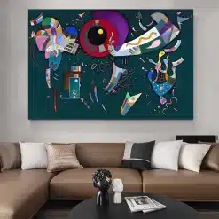 Around the Circle by Wassily Kandinsky 1940 Printed on Canvas