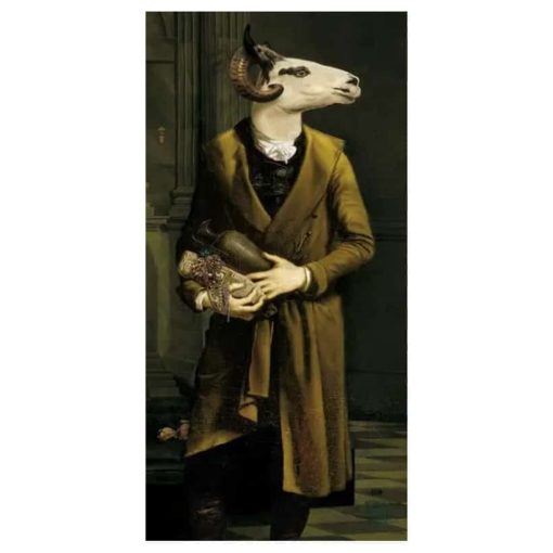 Countess of Goats Fun Classical Paintings Printed on Canvas - Image 6