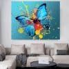 Abstract Butterflies Graffiti Painting Printed on Canvas