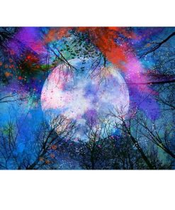 Abstract Sunset and Moon Artwork B