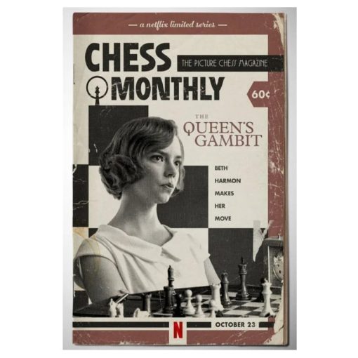 Chess Life The Queens Gambit Picture Printed On Canvas - Image 5