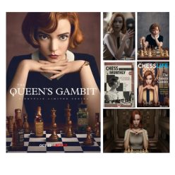 Chess Life The Queens Gambit Picture Printed On Canvas