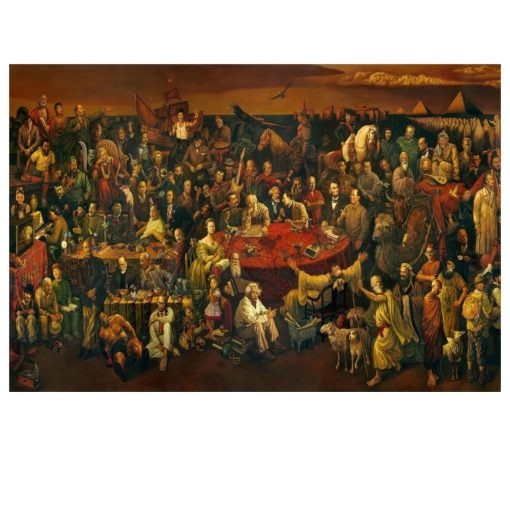 Historical Celebrities Oil Painting Printed on Canvas - Image 2