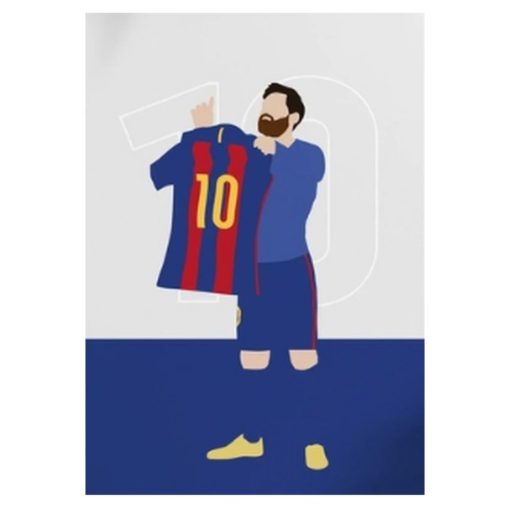 Messi and Ronaldo Football Players Printed on Canvas - Image 5