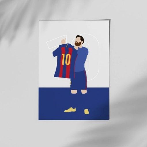 Messi and Ronaldo Football Players Printed on Canvas - Image 3