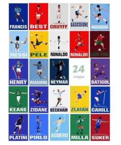 Popular Football Players Wall Art Printed on Canvas