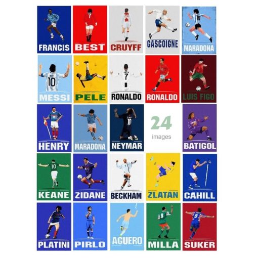 Popular Football Players Wall Art Printed on Canvas - Image 2