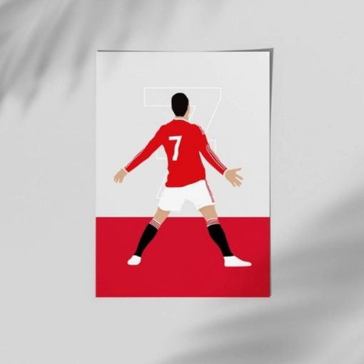 Messi and Ronaldo Football Players Printed on Canvas - Image 2