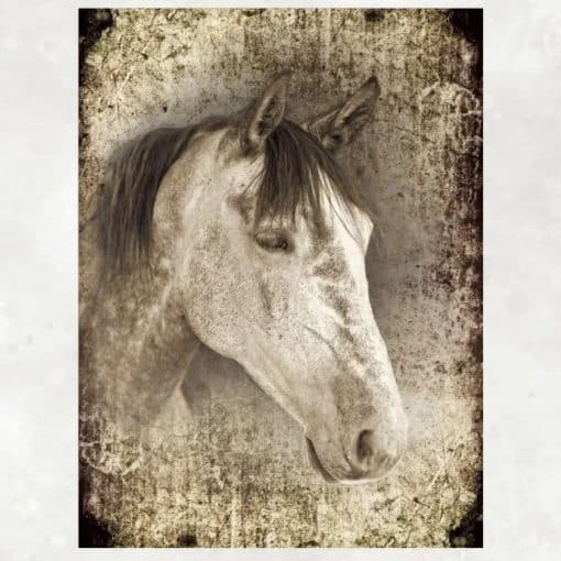 White Horses Artwork Printed on Canvas - Image 4