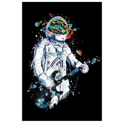 Astronaut Graffiti Wall Art Printed on Canvas - Image 8