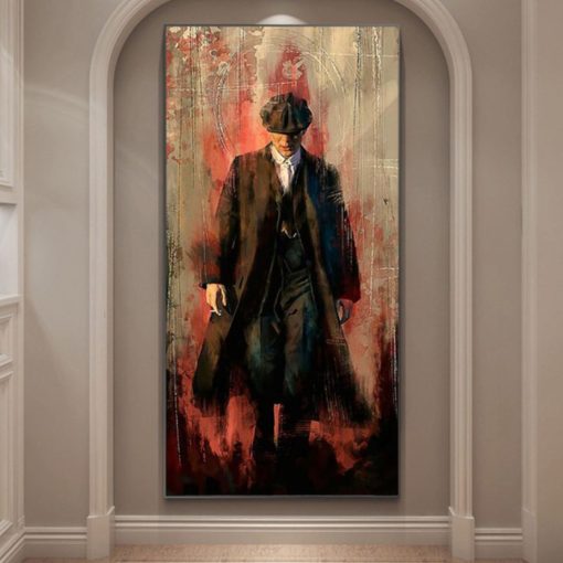 Illustration of Tommy Shelby in Peaky Blinders Printed on Canvas - Image 4